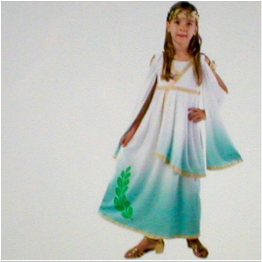 Girls GREEK GODDESS Costume Size XL 12-14 NWT Dress Gown Party Roman